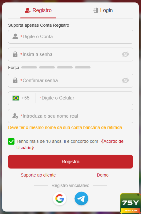 Experiência de Jogos 75y.com